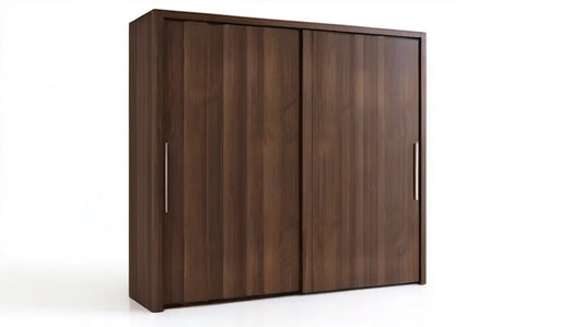 Szafa przesuwna 2-drzwiowa w kolorze ciemnego orzecha 180 x 60 x 200 cm